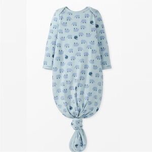 Hanna Andersson Mini Lamb on Celestial Blue Baby Gown
